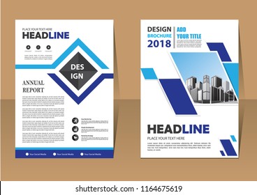 Business abstract vector template. Brochure design, cover modern layout, annual report, poster, flyer in A4 with colorful triangles, geometric shapes for tech, science, market with light background