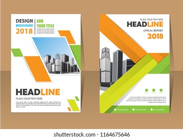 Business abstract vector template. Brochure design, cover modern layout, annual report, poster, flyer in A4 with colorful triangles, geometric shapes for tech, science, market with light background