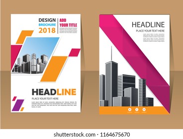 Business abstract vector template. Brochure design, cover modern layout, annual report, poster, flyer in A4 with colorful triangles, geometric shapes for tech, science, market with light background