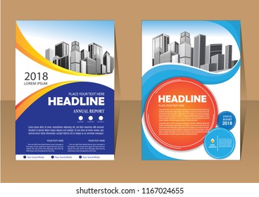 Business abstract vector template. Brochure design, cover modern layout, annual report, poster, flyer in A4 with colorful triangles, geometric shapes for tech, science, market with light background