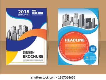 Business abstract vector template. Brochure design, cover modern layout, annual report, poster, flyer in A4 with colorful triangles, geometric shapes for tech, science, market with light background