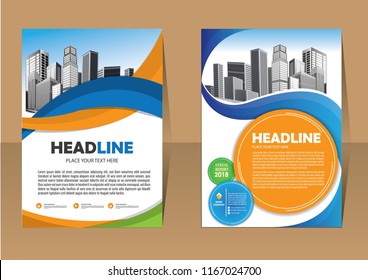 Business abstract vector template. Brochure design, cover modern layout, annual report, poster, flyer in A4 with colorful triangles, geometric shapes for tech, science, market with light background