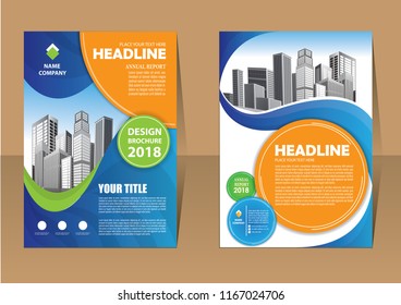 Business abstract vector template. Brochure design, cover modern layout, annual report, poster, flyer in A4 with colorful triangles, geometric shapes for tech, science, market with light background
