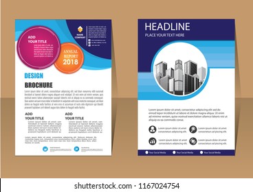 Business abstract vector template. Brochure design, cover modern layout, annual report, poster, flyer in A4 with colorful triangles, geometric shapes for tech, science, market with light background