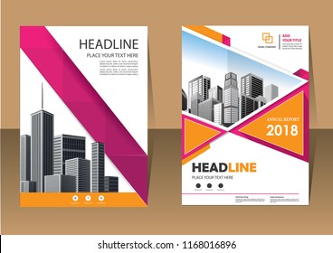 Business abstract vector template. Brochure design, cover modern layout, annual report, poster, flyer in A4 with colorful triangles, geometric shapes for tech, science, market with light background
