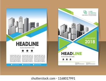 Business abstract vector template. Brochure design, cover modern layout, annual report, poster, flyer in A4 with colorful triangles, geometric shapes for tech, science, market with light background