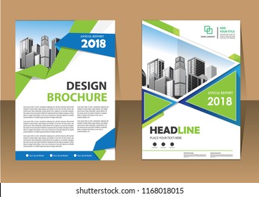 Business abstract vector template. Brochure design, cover modern layout, annual report, poster, flyer in A4 with colorful triangles, geometric shapes for tech, science, market with light background