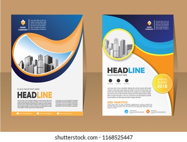Business abstract vector template. Brochure design, cover modern layout, annual report, poster, flyer in A4 with colorful triangles, geometric shapes for tech, science, market with light background