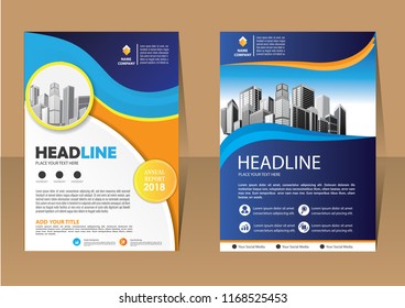 Business abstract vector template. Brochure design, cover modern layout, annual report, poster, flyer in A4 with colorful triangles, geometric shapes for tech, science, market with light background