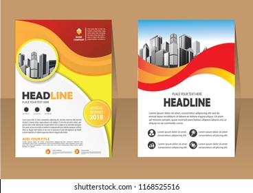 Business abstract vector template. Brochure design, cover modern layout, annual report, poster, flyer in A4 with colorful triangles, geometric shapes for tech, science, market with light background