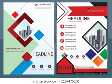 Business abstract vector template Brochure design cover modern layout annual report
poster flyer in A4 with colorful triangles geometric shapes for tech science, market with light background