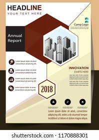 Business abstract vector template Brochure design cover modern layout annual report
poster flyer in A4 with colorful triangles geometric shapes for tech science market with light background