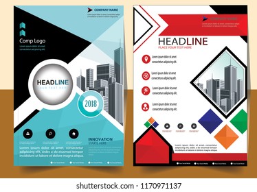 Business abstract vector template Brochure design cover modern layout annual report
poster flyer in A4 with colorful triangles geometric shapes for tech science market with light background
