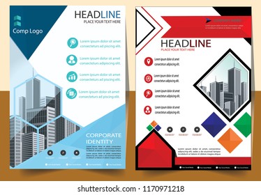 Business abstract vector template Brochure design cover modern layout annual report
poster flyer in A4 with colorful triangles geometric shapes for tech science market with light background
