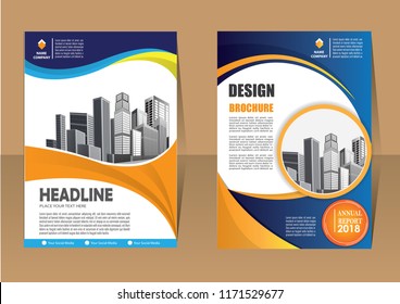 Business abstract vector template. Brochure design, cover modern layout, annual report, poster, flyer in A4 with colorful triangles, geometric shapes for tech, science, market with light background