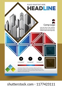 Business abstract vector template Brochure design cover modern layout annual report
poster flyer in A4 with colorful triangles geometric shapes for tech science market with light background