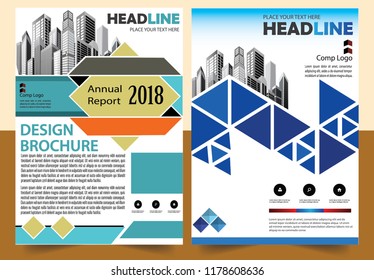 Business abstract vector template Brochure design cover modern layout annual report
poster flyer in A4 with colorful triangles geometric shapes for tech science market with light background

