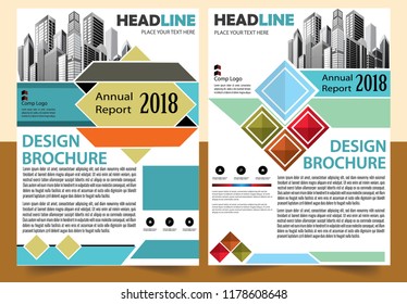 Business abstract vector template Brochure design cover modern layout annual report
poster flyer in A4 with colorful triangles geometric shapes for tech science market with light background
