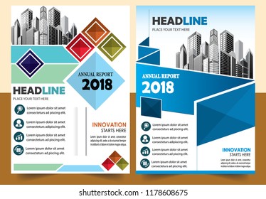 Business abstract vector template Brochure design cover modern layout annual report
poster flyer in A4 with colorful triangles geometric shapes for tech science market with light background

