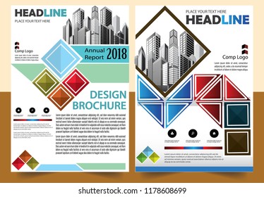 Business abstract vector template Brochure design cover modern layout annual report
poster flyer in A4 with colorful triangles geometric shapes for tech science market with light background
