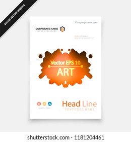 Business abstract vector template. Brochure design, cover modern layout, annual report, poster, flyer in A4 with colourful triangles, geometric shapes for tech, science, market with light background.