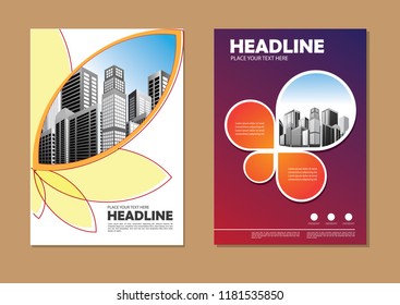 Business abstract vector template. Brochure design, cover modern layout, annual report, poster, flyer in A4 with colorful triangles, geometric shapes for tech, science, market with light background