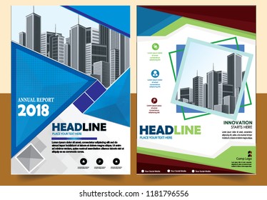 Business abstract vector template Brochure design cover modern layout annual report
poster flyer in A4 with colorful triangles geometric shapes for tech science market with light background