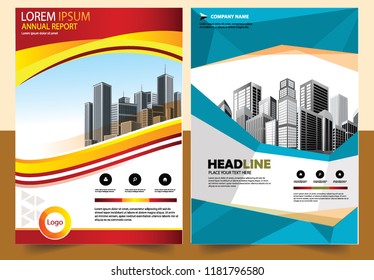 Business abstract vector template Brochure design cover modern layout annual report
poster flyer in A4 with colorful triangles geometric shapes for tech science market with light background