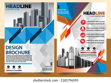 Business abstract vector template Brochure design cover modern layout annual report
poster flyer in A4 with colorful triangles geometric shapes for tech science market with light background