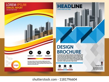 Business abstract vector template Brochure design cover modern layout annual report
poster flyer in A4 with colorful triangles geometric shapes for tech science market with light background