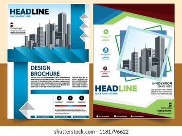 Business abstract vector template Brochure design cover modern layout annual report
poster flyer in A4 with colorful triangles geometric shapes for tech science market with light background
