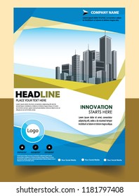 Business abstract vector template Brochure design cover modern layout annual report
poster flyer in A4 with colorful triangles geometric shapes for tech science market with light background

