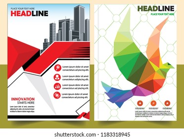 Business abstract vector template Brochure design cover modern layout annual report
poster flyer in A4 with colorful triangles geometric shapes for tech science market with light background