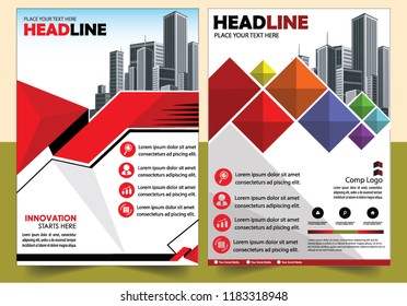 Business abstract vector template Brochure design cover modern layout annual report
poster flyer in A4 with colorful triangles geometric shapes for tech science market with light background