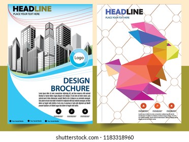 Business abstract vector template Brochure design cover modern layout annual report
poster flyer in A4 with colorful triangles geometric shapes for tech science market with light background