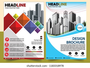 Business abstract vector template Brochure design cover modern layout annual report
poster flyer in A4 with colorful triangles geometric shapes for tech science market with light background