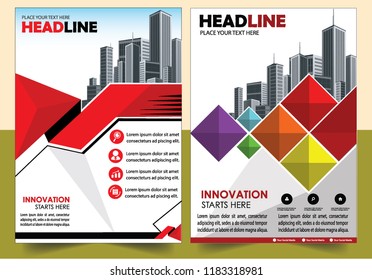 Business abstract vector template Brochure design cover modern layout annual report
poster flyer in A4 with colorful triangles geometric shapes for tech science market with light background