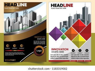 Business abstract vector template Brochure design cover modern layout annual report
poster flyer in A4 with colorful triangles geometric shapes for tech science market with light background