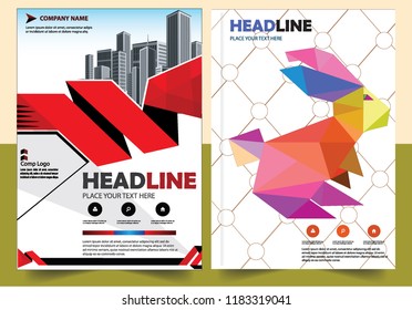 Business abstract vector template Brochure design cover modern layout annual report
poster flyer in A4 with colorful triangles geometric shapes for tech science market with light background