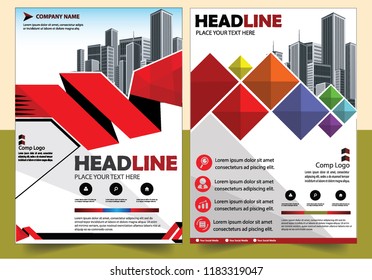 Business abstract vector template Brochure design cover modern layout annual report
poster flyer in A4 with colorful triangles geometric shapes for tech science market with light background