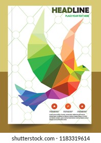 Business abstract vector template Brochure design cover modern layout annual report
poster flyer in A4 with colorful triangles geometric shapes for tech science market with light background