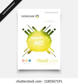 Business abstract vector template. Brochure design, cover modern layout, annual report, poster, flyer in A4 with colourful triangles, geometric shapes for tech, science, market with light background.