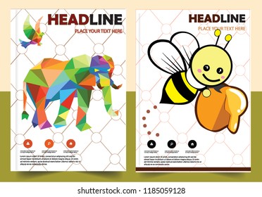Business abstract vector template Brochure design cover modern layout annual report
poster flyer in A4 with colorful triangles geometric shapes for tech science market with light background
