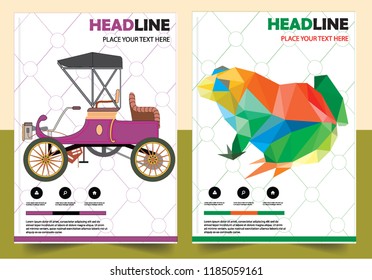 Business abstract vector template Brochure design cover modern layout annual report
poster flyer in A4 with colorful triangles geometric shapes for tech science market with light background
