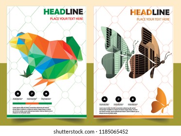 Business abstract vector template Brochure design cover modern layout annual report
poster flyer in A4 with colorful triangles geometric shapes for tech science market with light background
