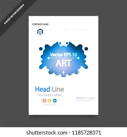 Business abstract vector template. Brochure design, cover modern layout, annual report, poster, flyer in A4 with colourful triangles, geometric shapes for tech, science, market with light background.