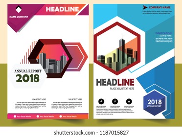 Business abstract vector template Brochure design cover modern layout annual report
poster flyer in A4 with colorful triangles geometric shapes for tech science market with light background