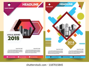 Business abstract vector template Brochure design cover modern layout annual report
poster flyer in A4 with colorful triangles geometric shapes for tech science market with light background