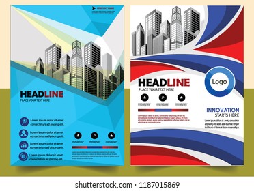 Business abstract vector template Brochure design cover modern layout annual report
poster flyer in A4 with colorful triangles geometric shapes for tech science market with light background