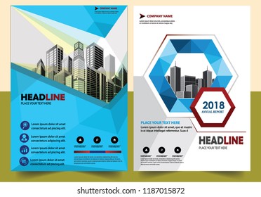 Business abstract vector template Brochure design cover modern layout annual report
poster flyer in A4 with colorful triangles geometric shapes for tech science market with light background